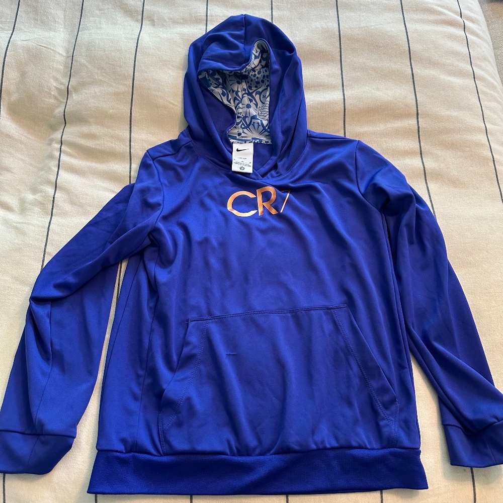Nike CR7 Cristiano Ronaldo Jersey Hoody Sweatshirt Dri Fit YOUTH Boys Size M